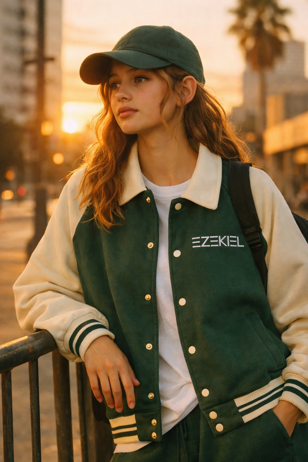 EZEKIEL Contrast Raglan Sleeve Varsity Jacket