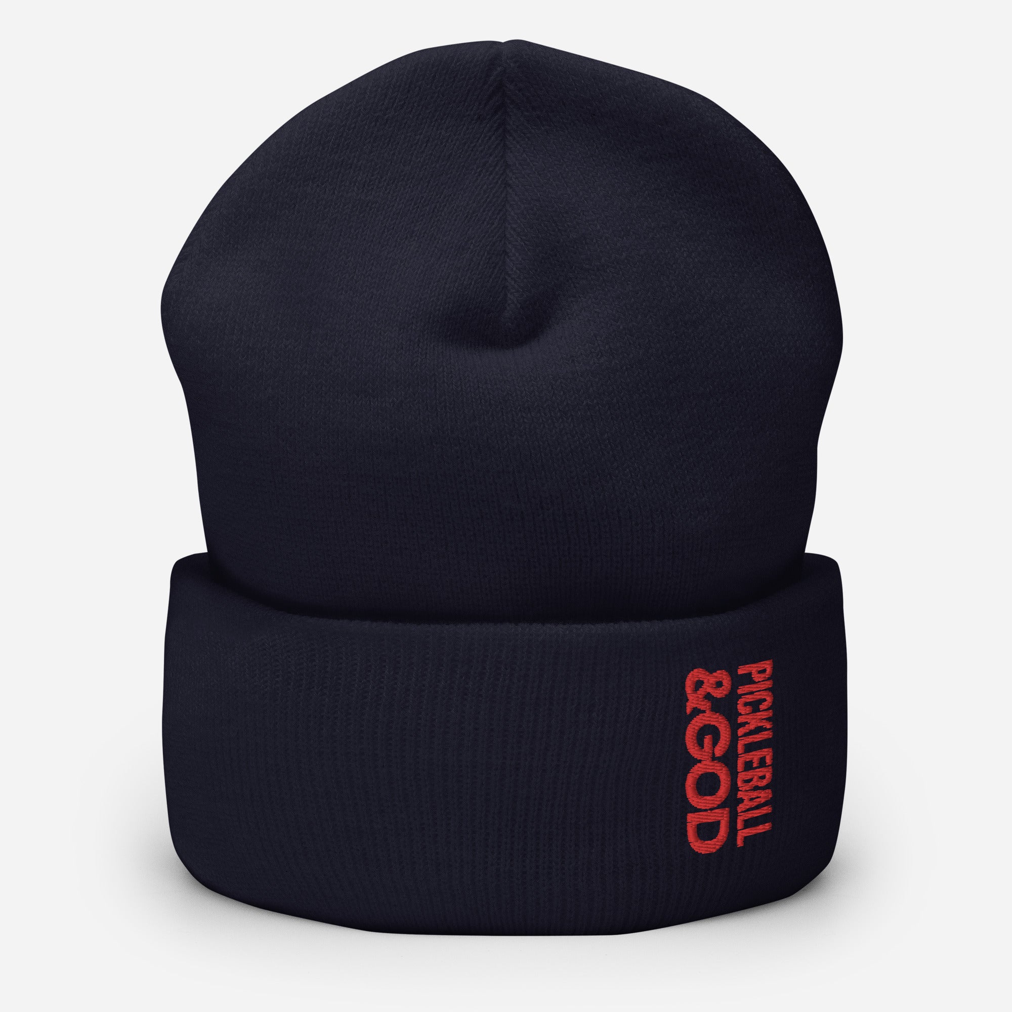 Pickleball &GOD Crimson Cuffed Beanie
