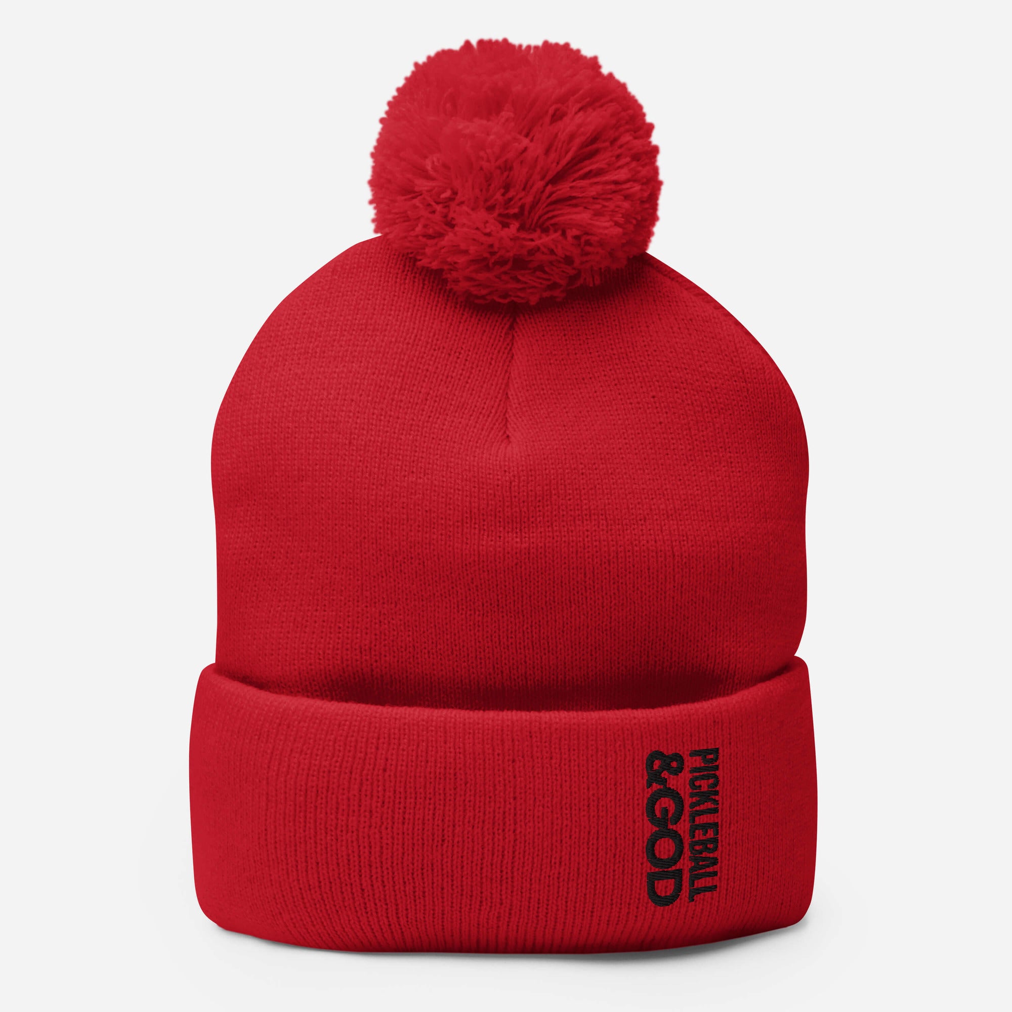 Pickleball &GOD Onyx Pom-Pom Beanie
