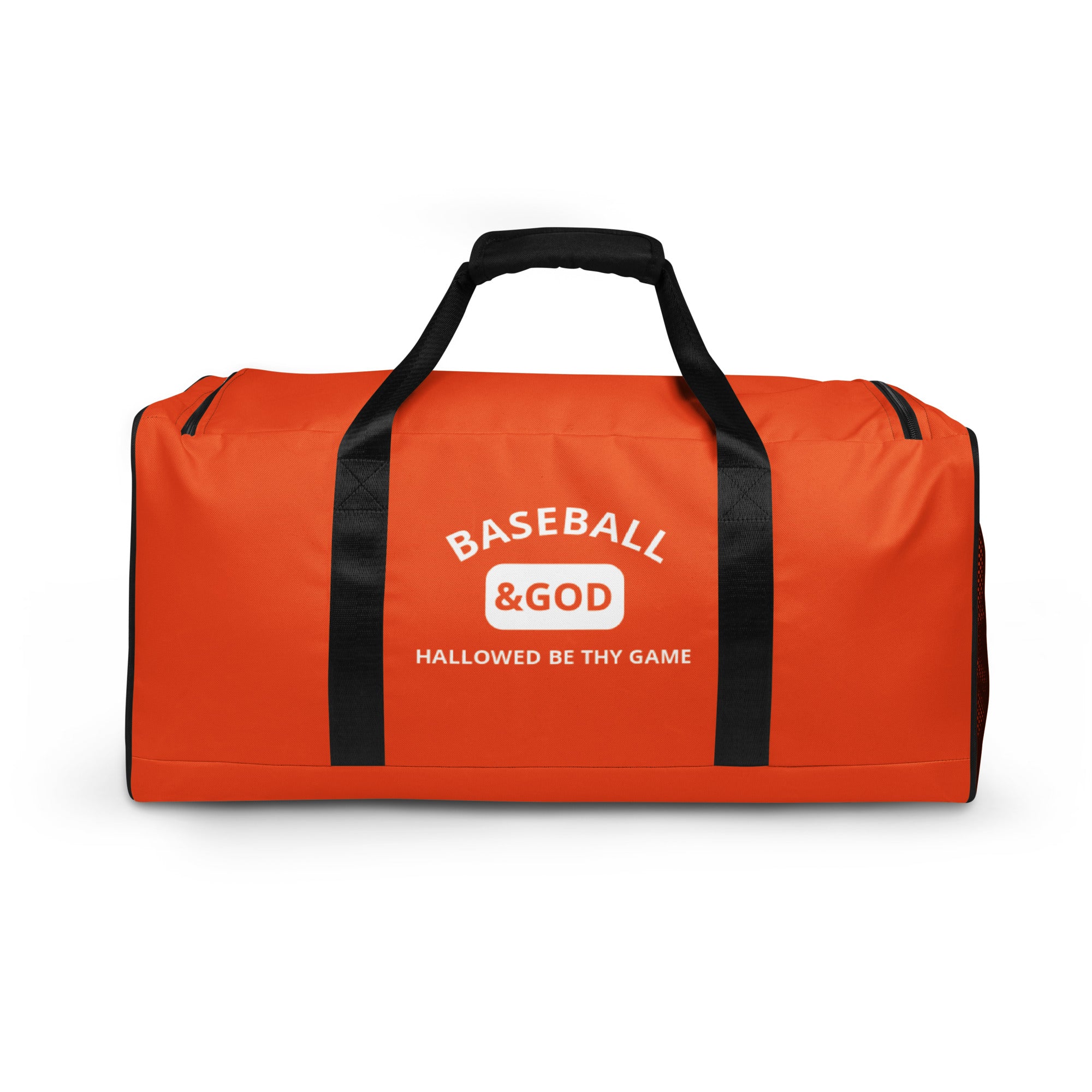 Baseball &God Orange Duffle Bag