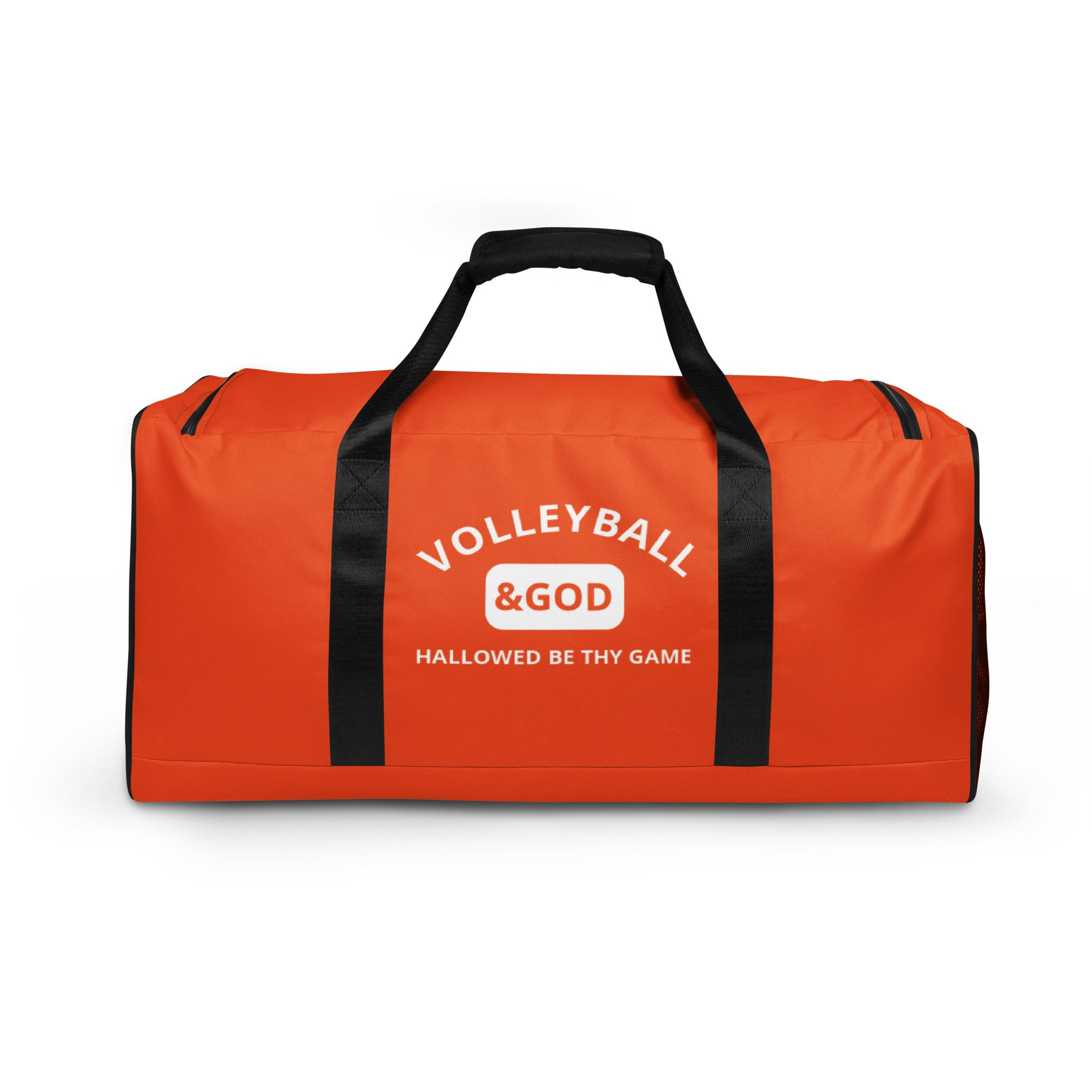 Volleyball &God Orange Duffle Bag