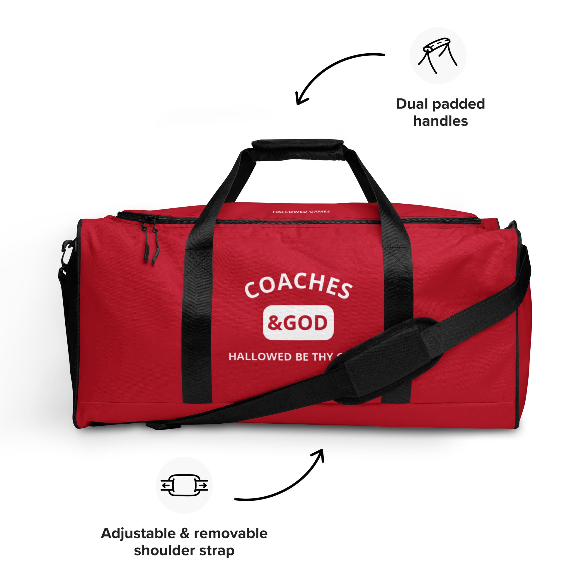 1STAR Coaches &God Crimson Duffle Bag
