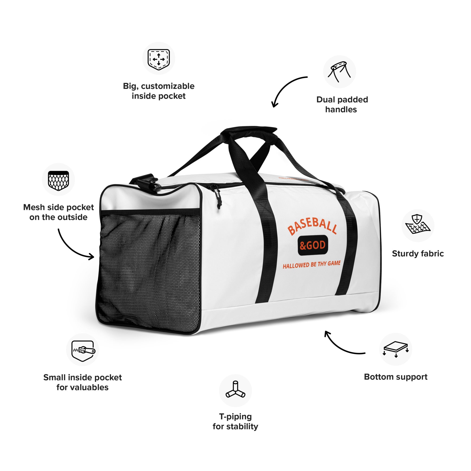 Baseball &God Outrageous Duffle Bag