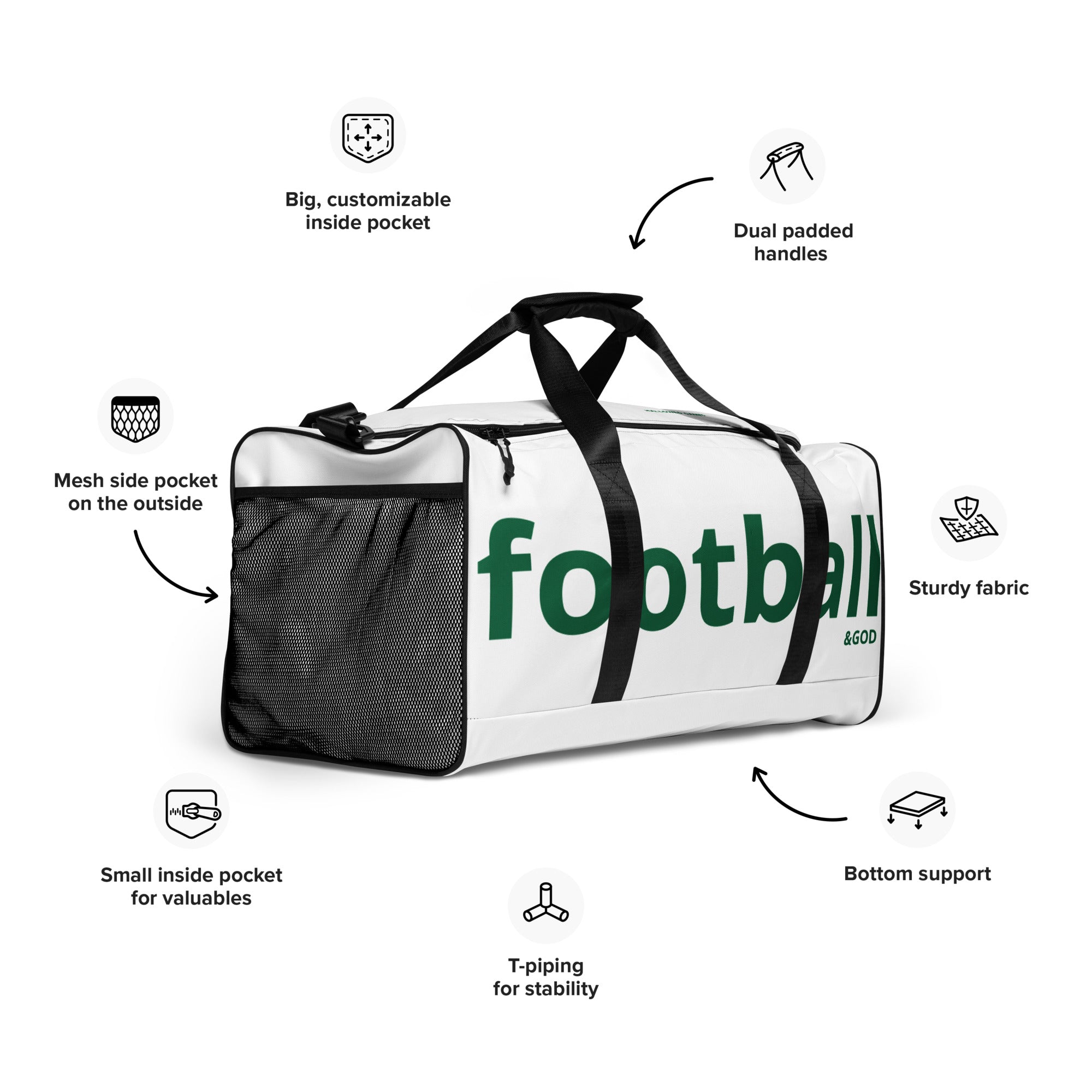 Football &God Shamrock City Duffle Bag