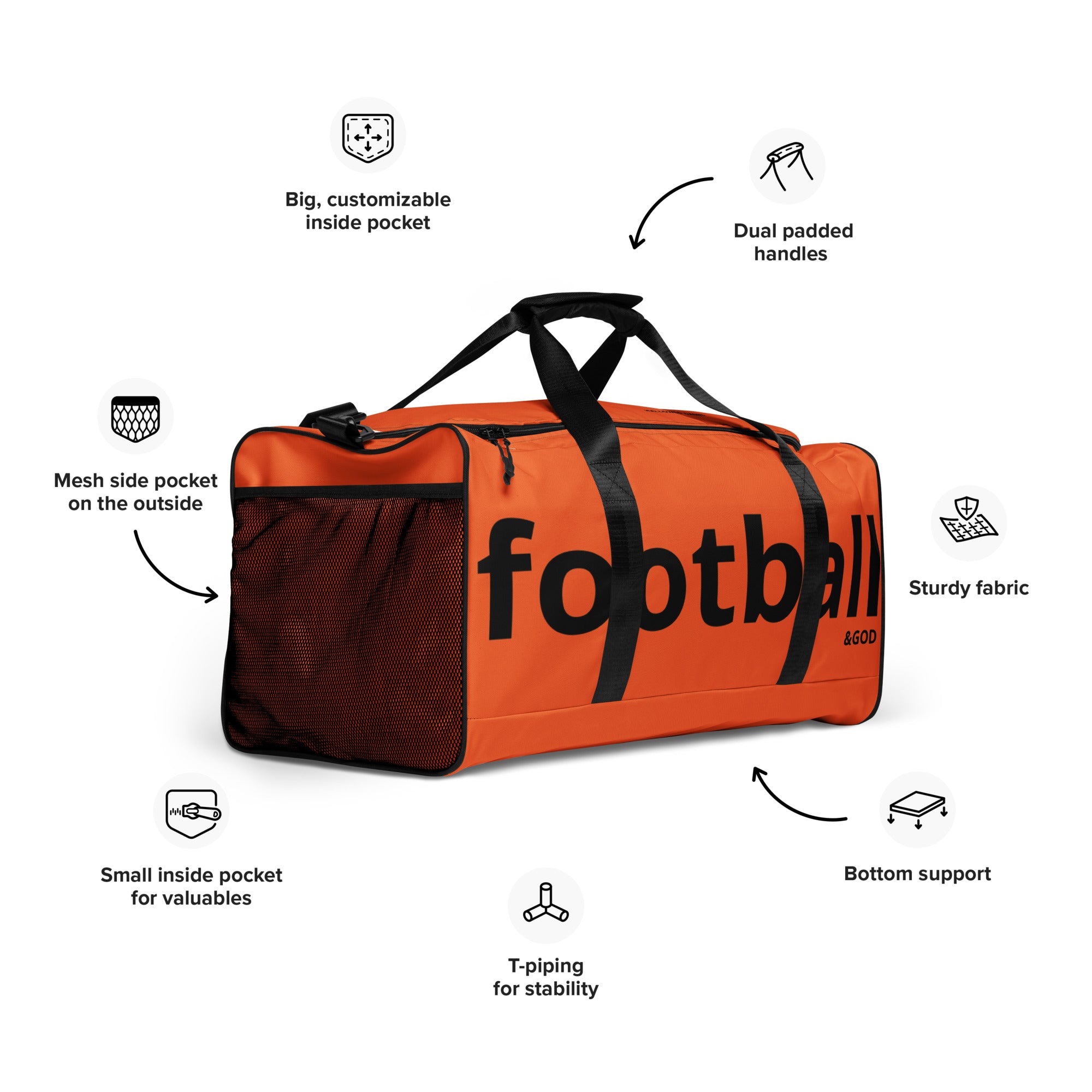 Football &God Onyx City Duffle Bag