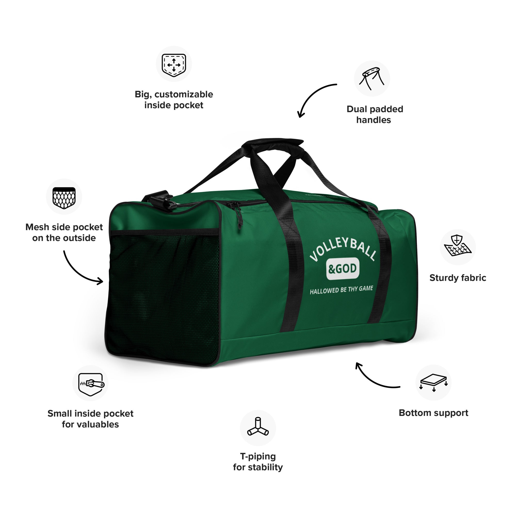 Volleyball &God Irish Duffle Bag