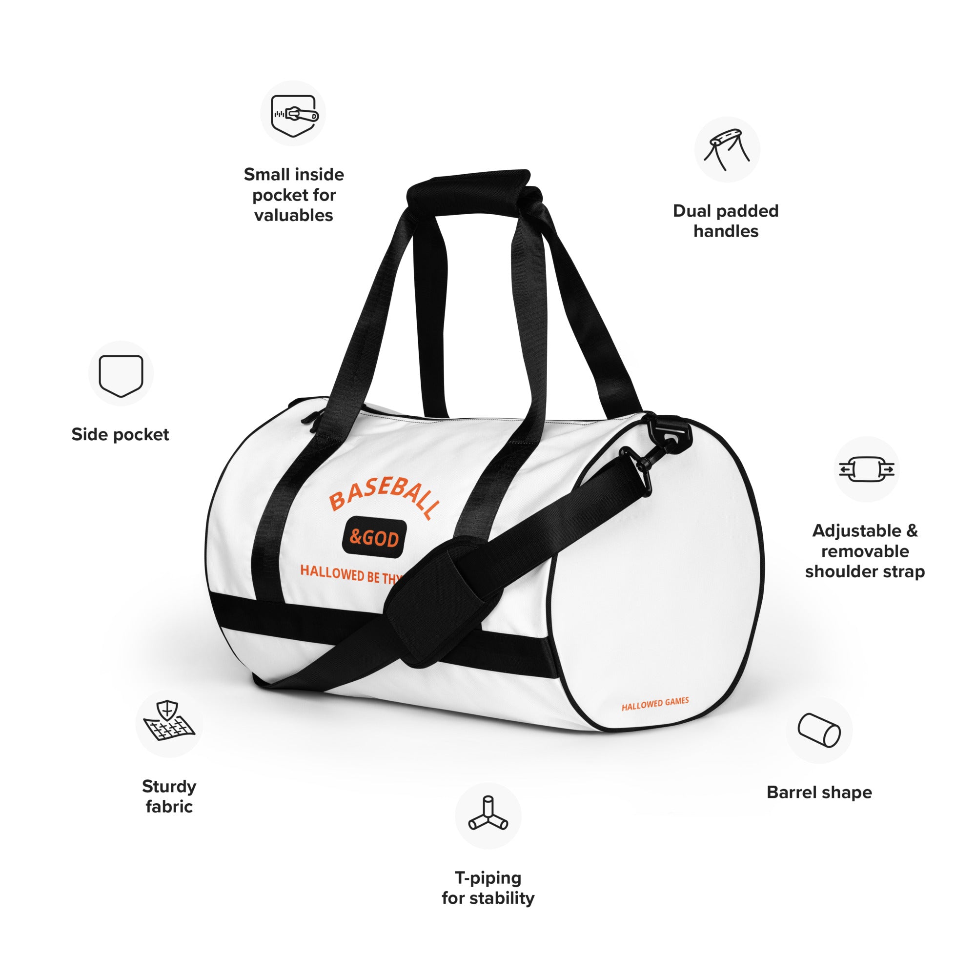Baseball &God Outrageous Gym Bag