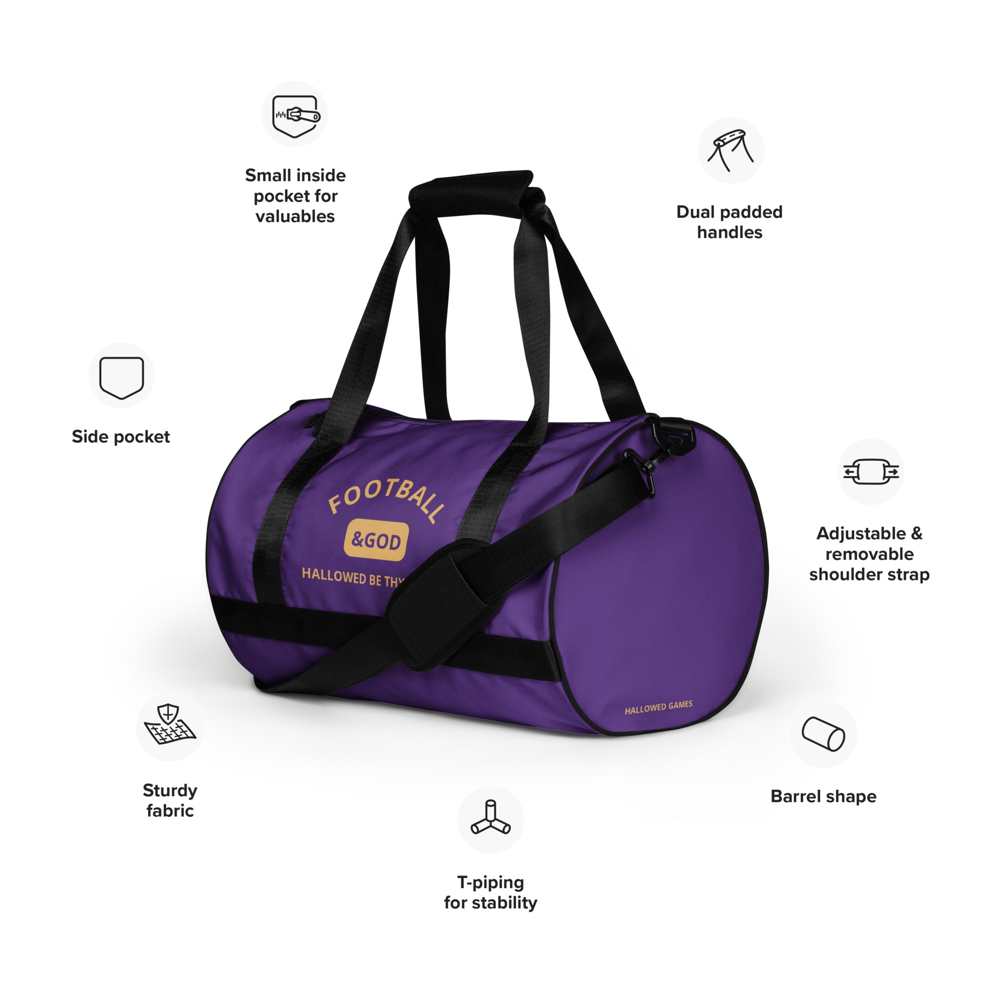 Football &God Icon Gym Bag