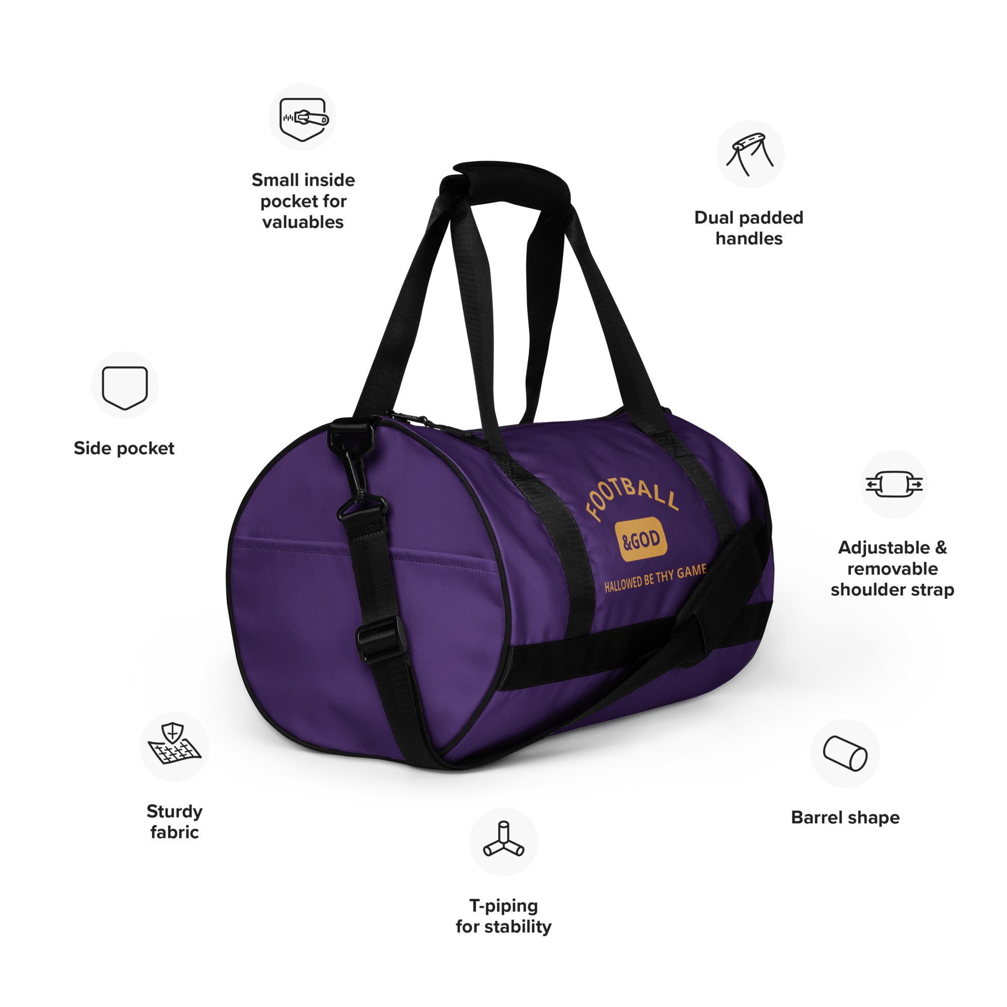 Football &God Icon Gym Bag