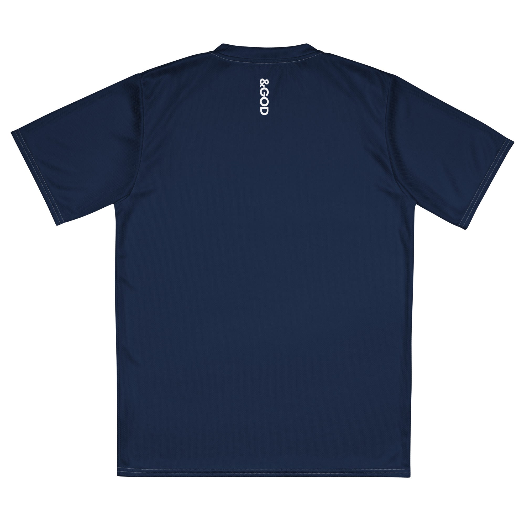 Basketball &God Navy Recycled Unisex Sports Jersey T-Shirt