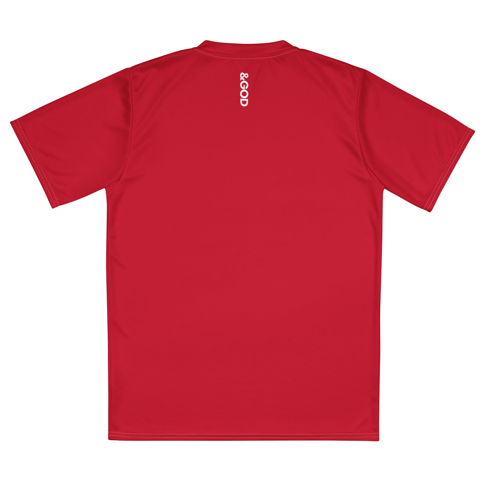 Basketball &God Crimson Recycled Unisex Sports Jersey T-Shirt
