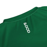 Basketball &God Emerald Recycled Unisex Sports Jersey T-Shirt