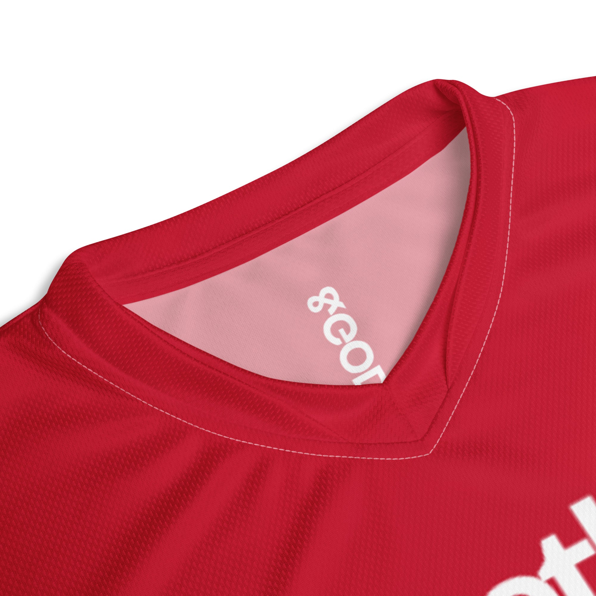 Basketball &God Crimson Recycled Unisex Sports Jersey T-Shirt