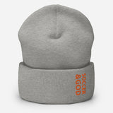 Soccer &God Orange Cuffed Beanie
