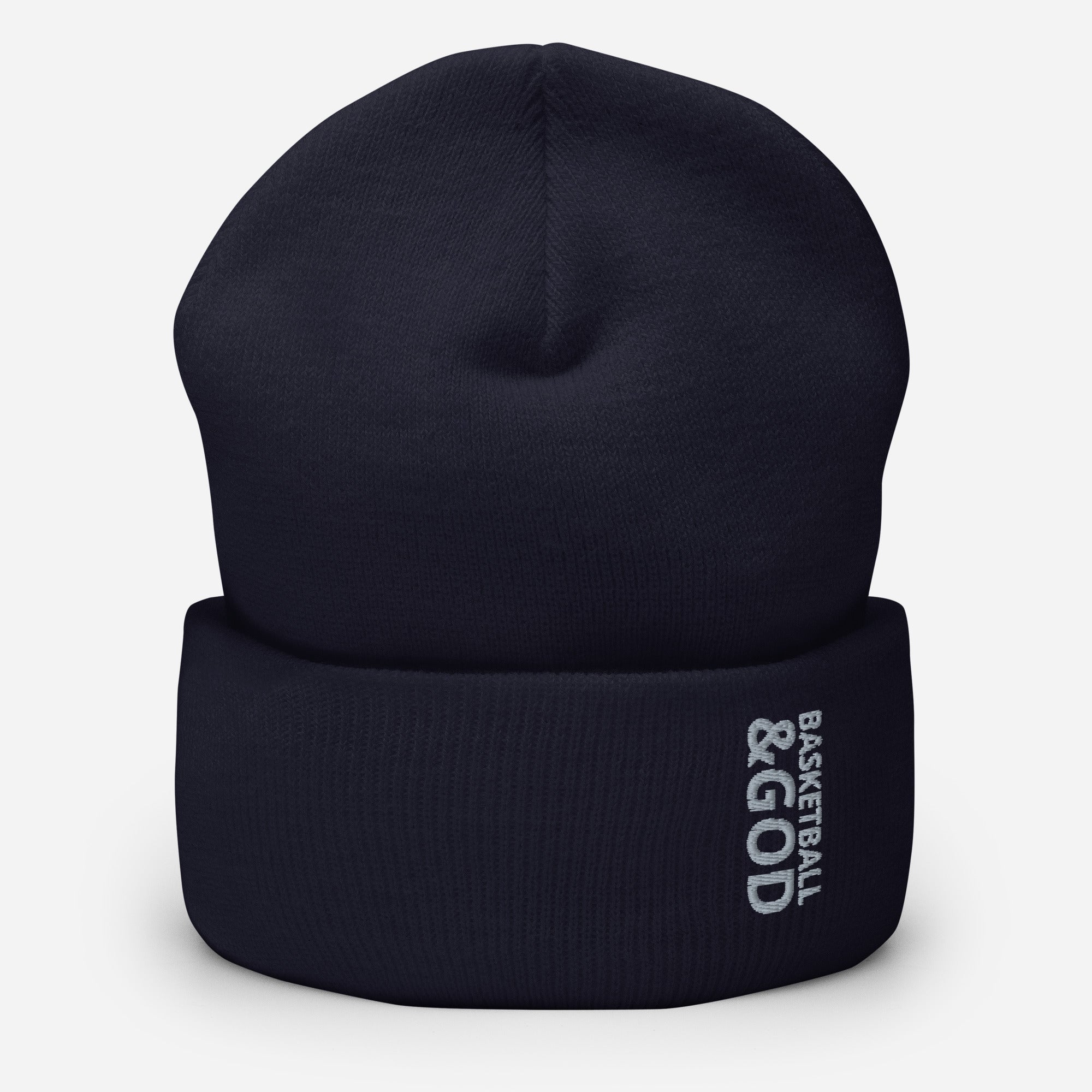 Basketball &God Smoke Cuffed Beanie
