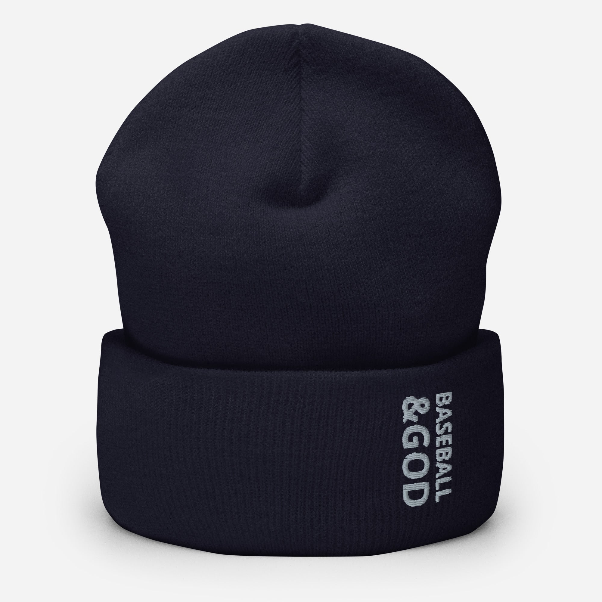 Baseball &God Smoke Cuffed Beanie