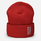 Baseball &God Smoke Cuffed Beanie