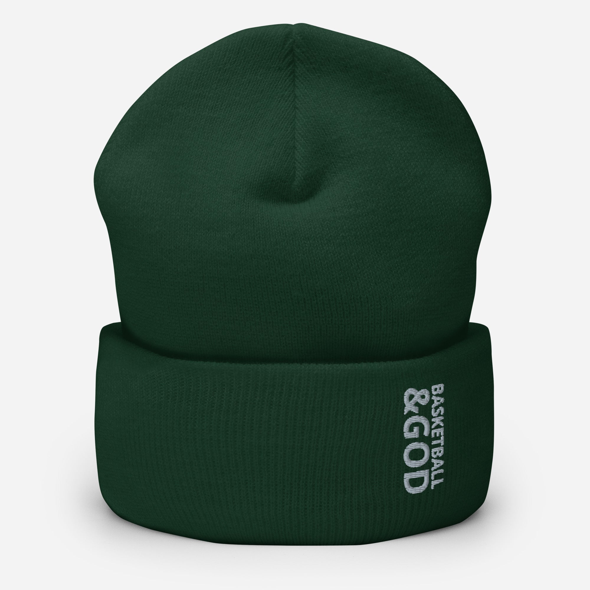 Basketball &God Smoke Cuffed Beanie