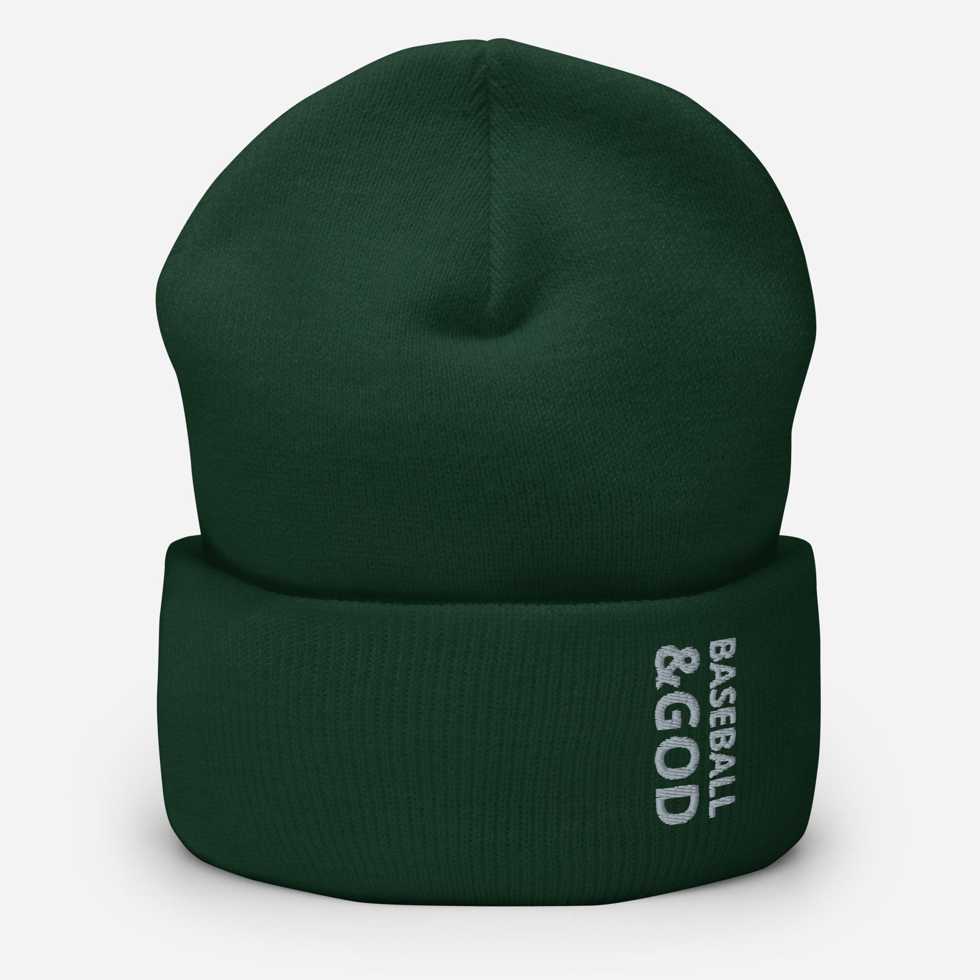 Baseball &God Smoke Cuffed Beanie