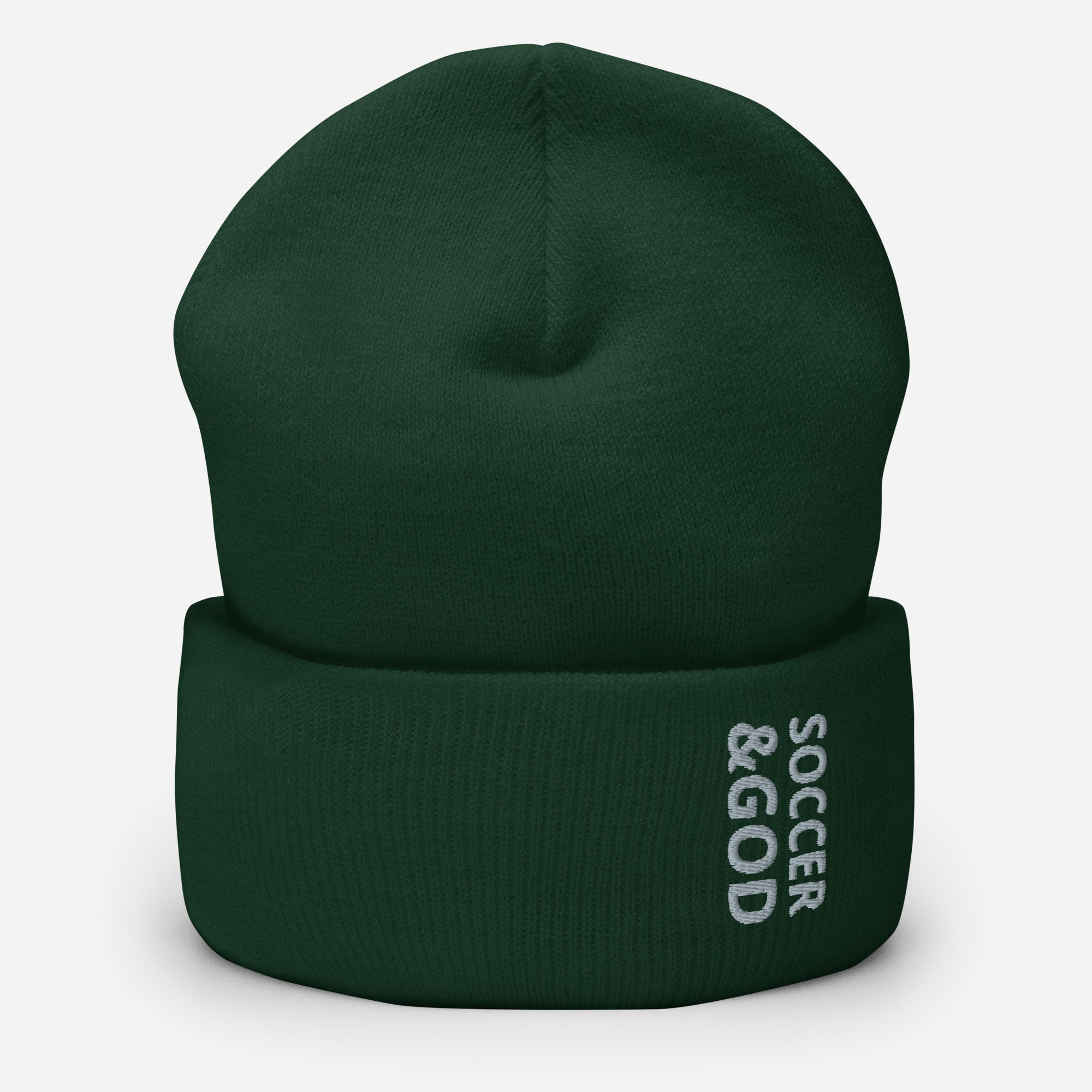 Soccer &God Smoke Cuffed Beanie