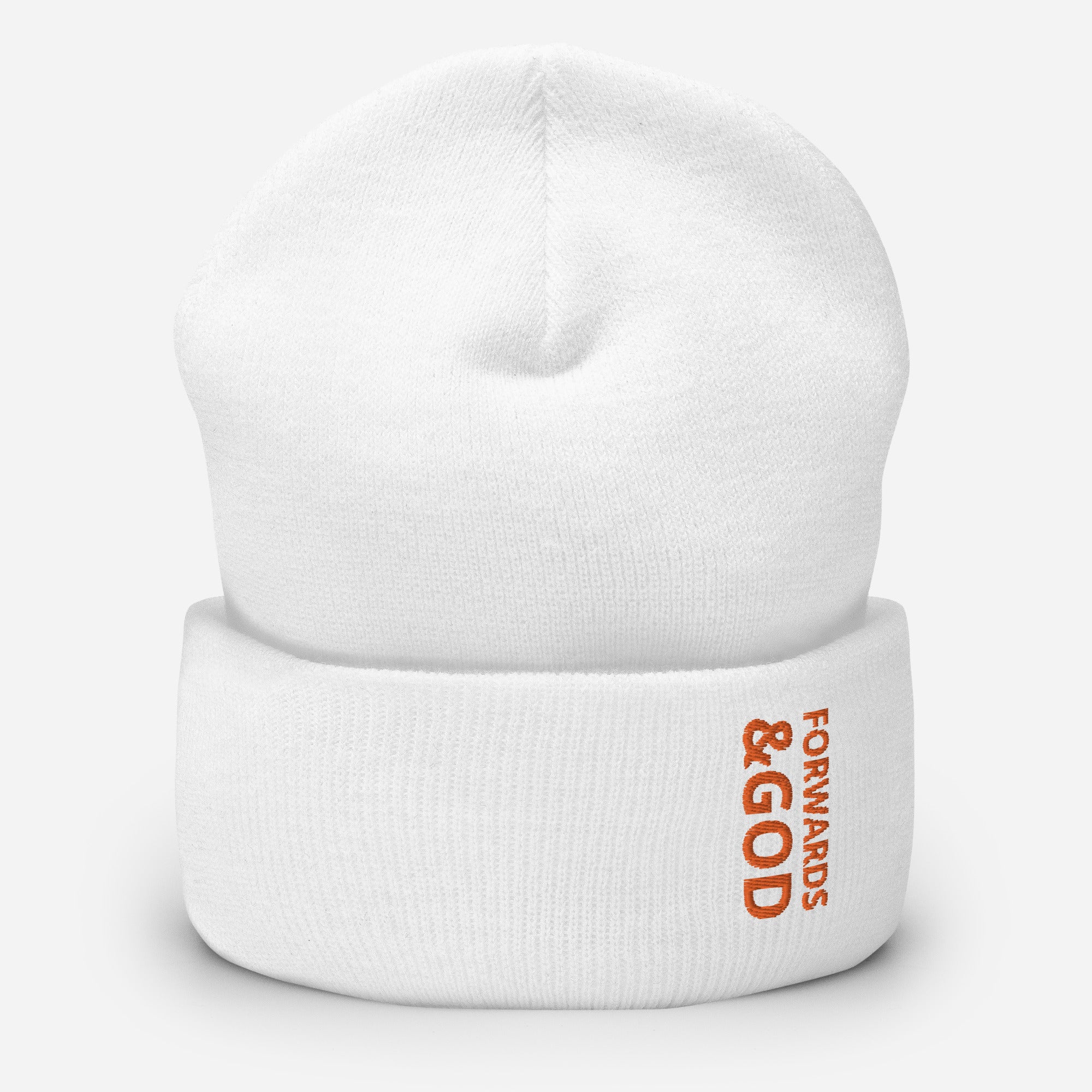 Forwards &God Orange Cuffed Beanie
