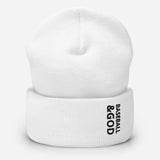 Baseball &God Onyx Cuffed Beanie
