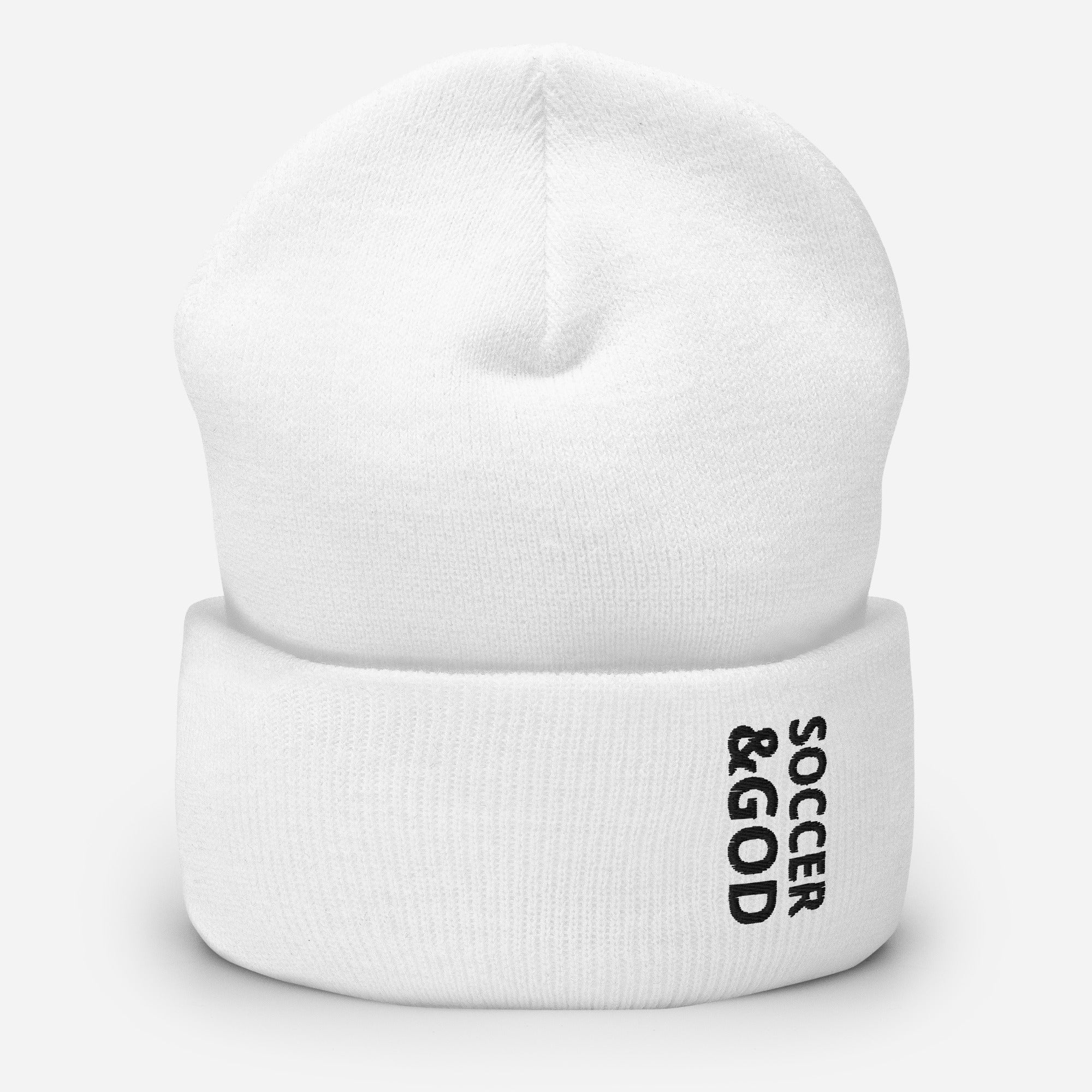 Soccer &God Onyx Cuffed Beanie