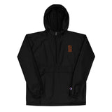 Centers &God Vertical Orange Embroidered Champion Packable Jacket