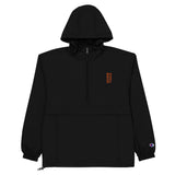 Baseball &God Vertical Orange Embroidered Champion Packable Jacket