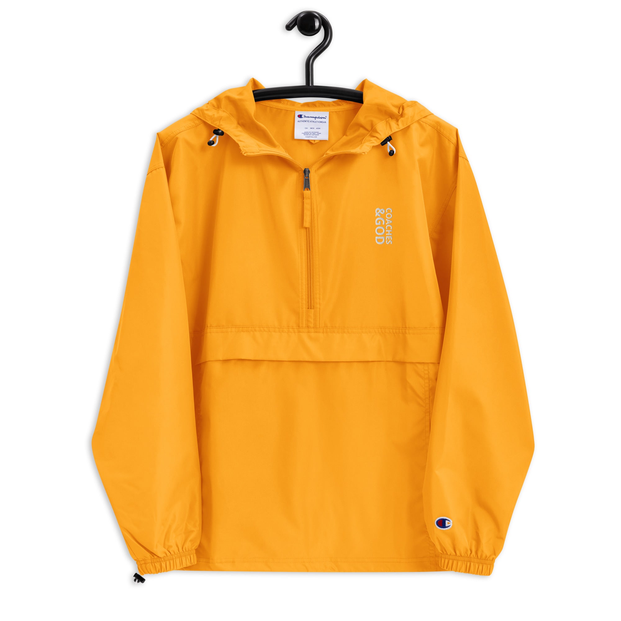 1STAR Coaches &God Vertical Embroidered Champion Packable Jacket