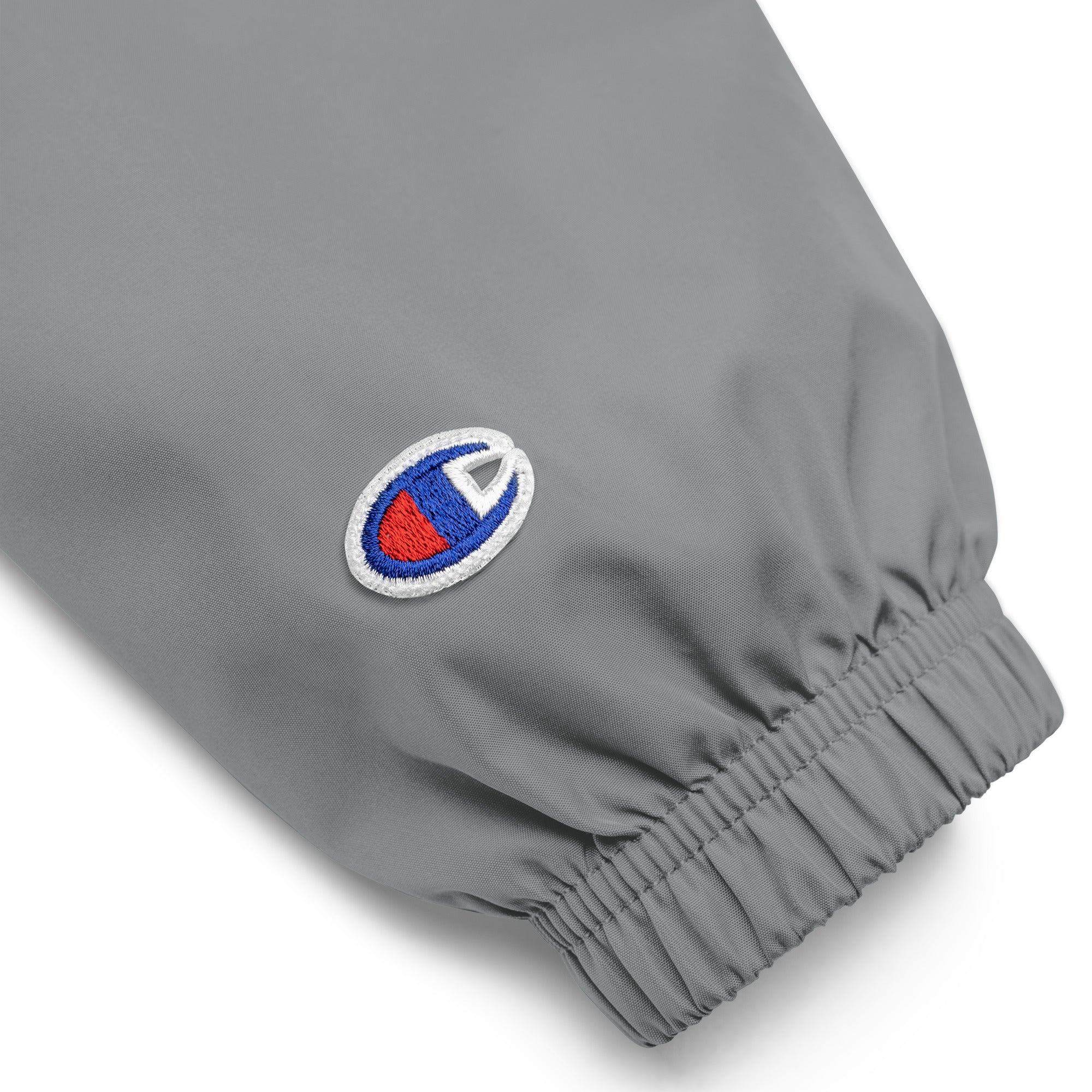 Soccer &God Vertical Onyx Embroidered Champion Packable Jacket