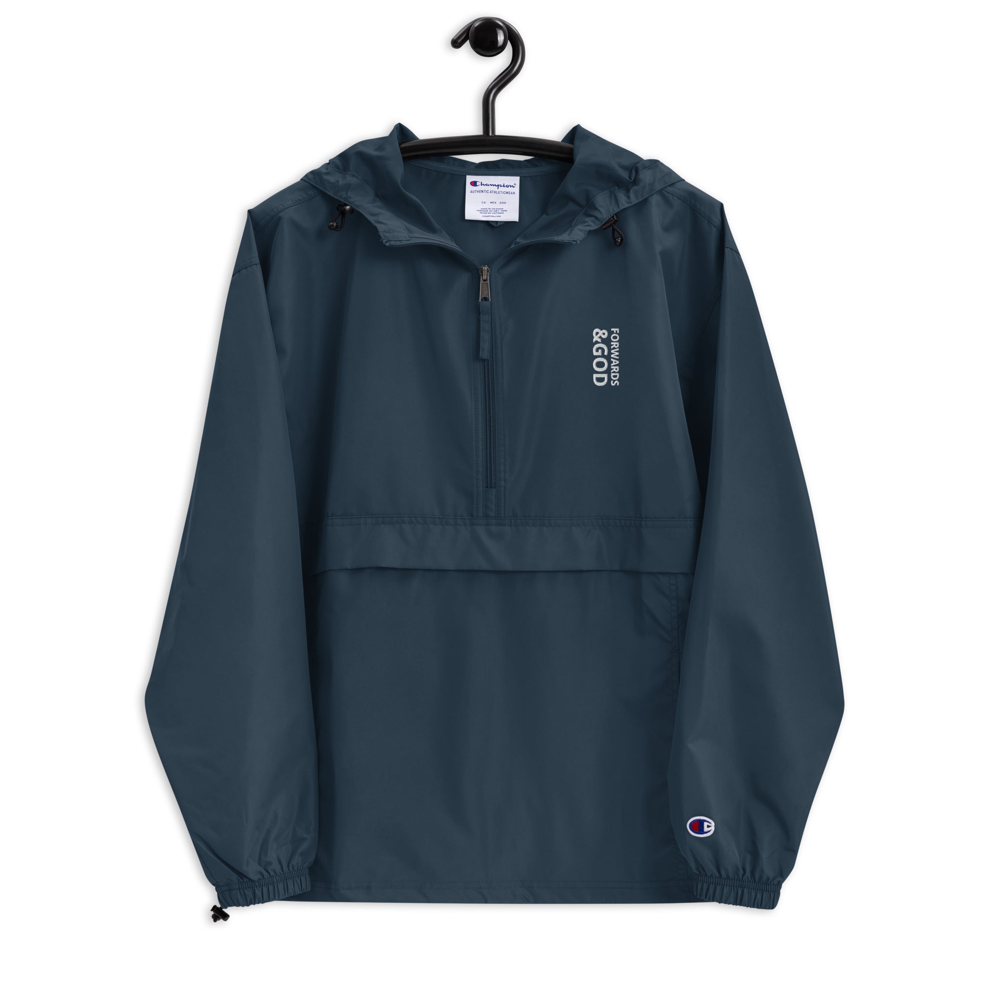 Forwards &God Vertical Embroidered Champion Packable Jacket