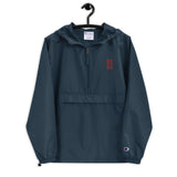 Soccer &God Vertical Crimson Embroidered Champion Packable Jacket
