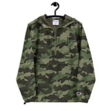 Centers &God Vertical Onyx Embroidered Champion Packable Jacket