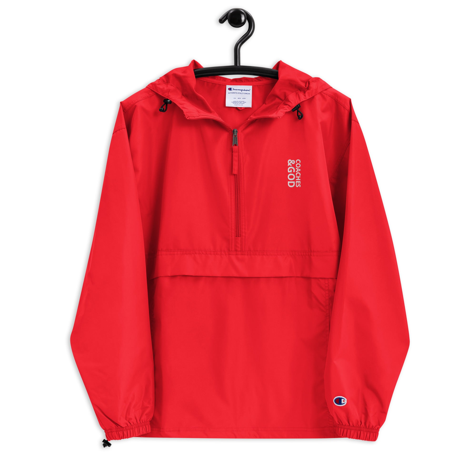 1STAR Coaches &God Vertical Embroidered Champion Packable Jacket