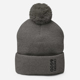 Centers &God Onyx Pom-Pom Beanie