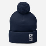 Soccer &God Pom-Pom Beanie