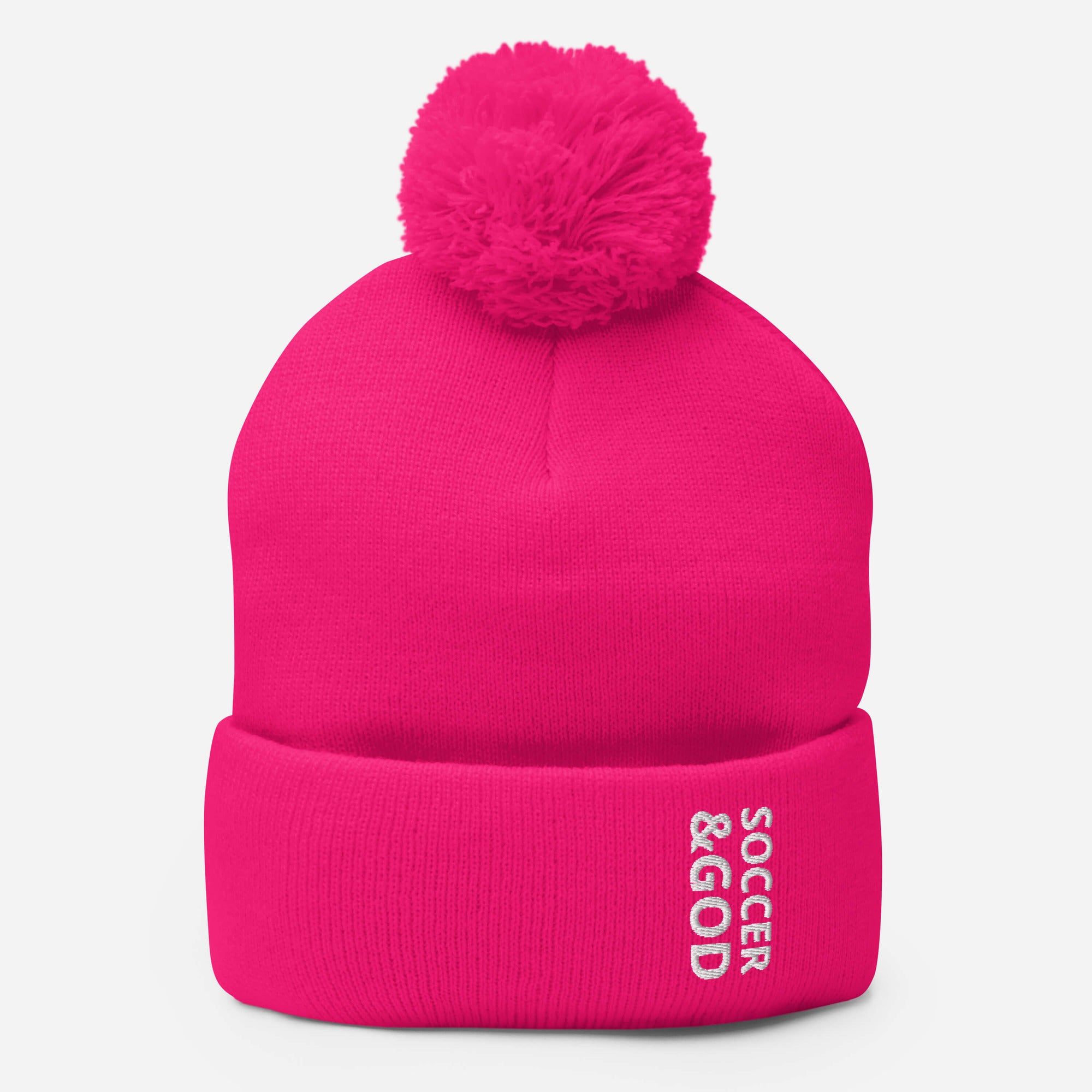 Soccer &God Pom-Pom Beanie