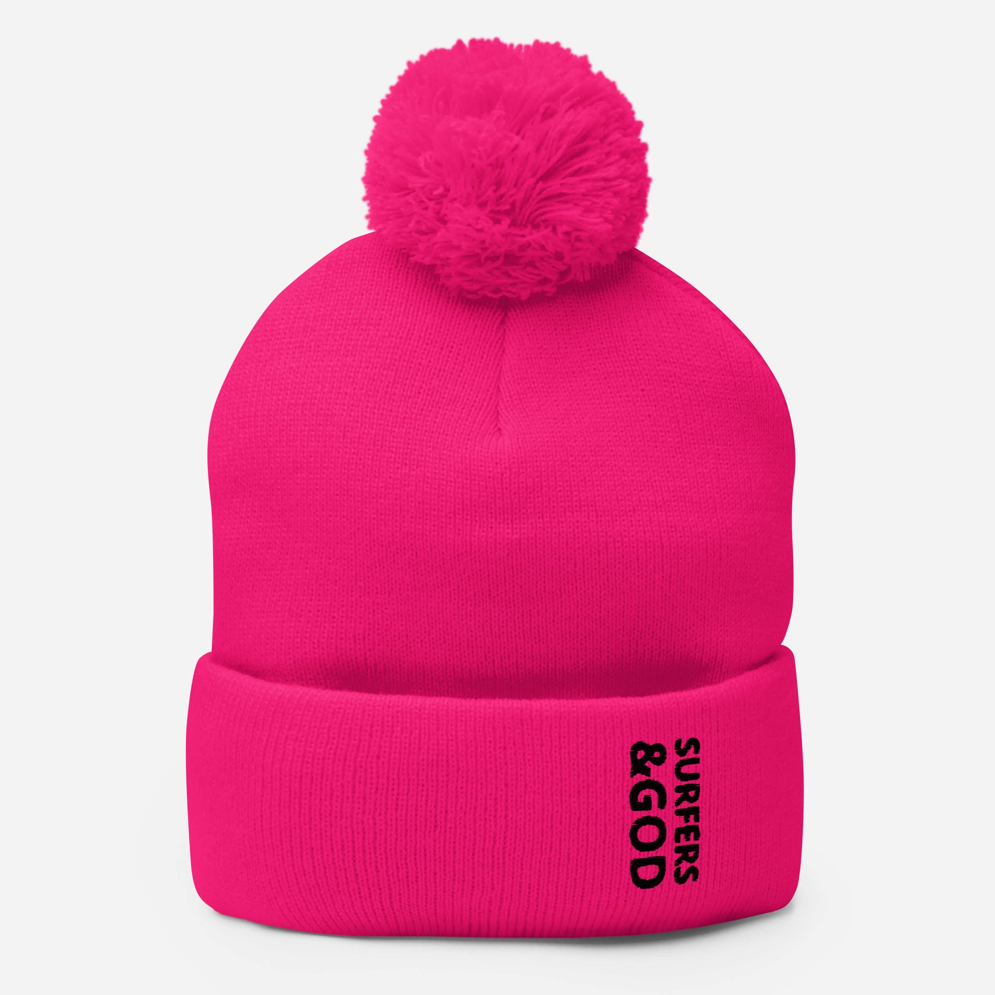 Surfers &God Onyx Pom-Pom Beanie