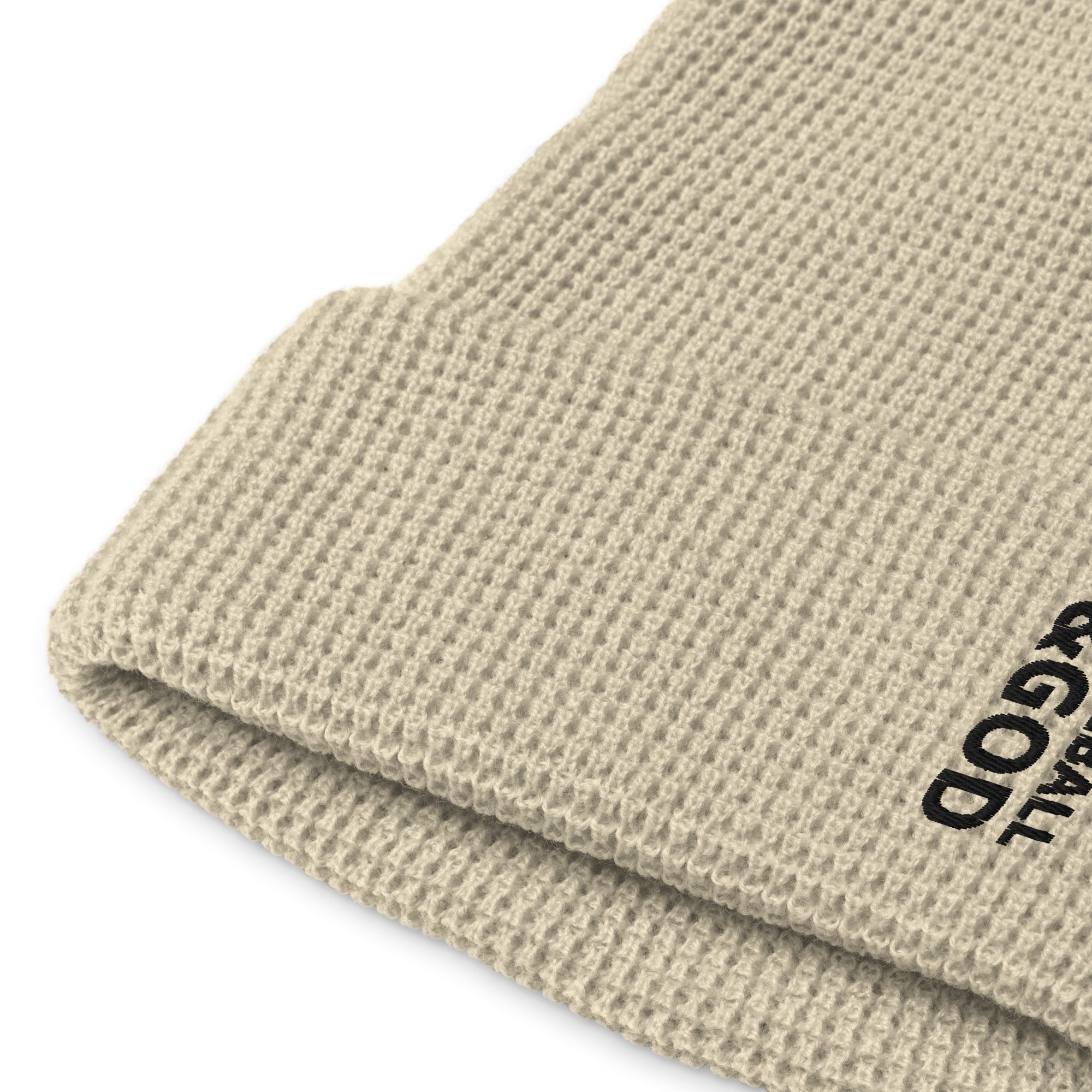 Baseball &God Vertical Onyx Waffle Beanie