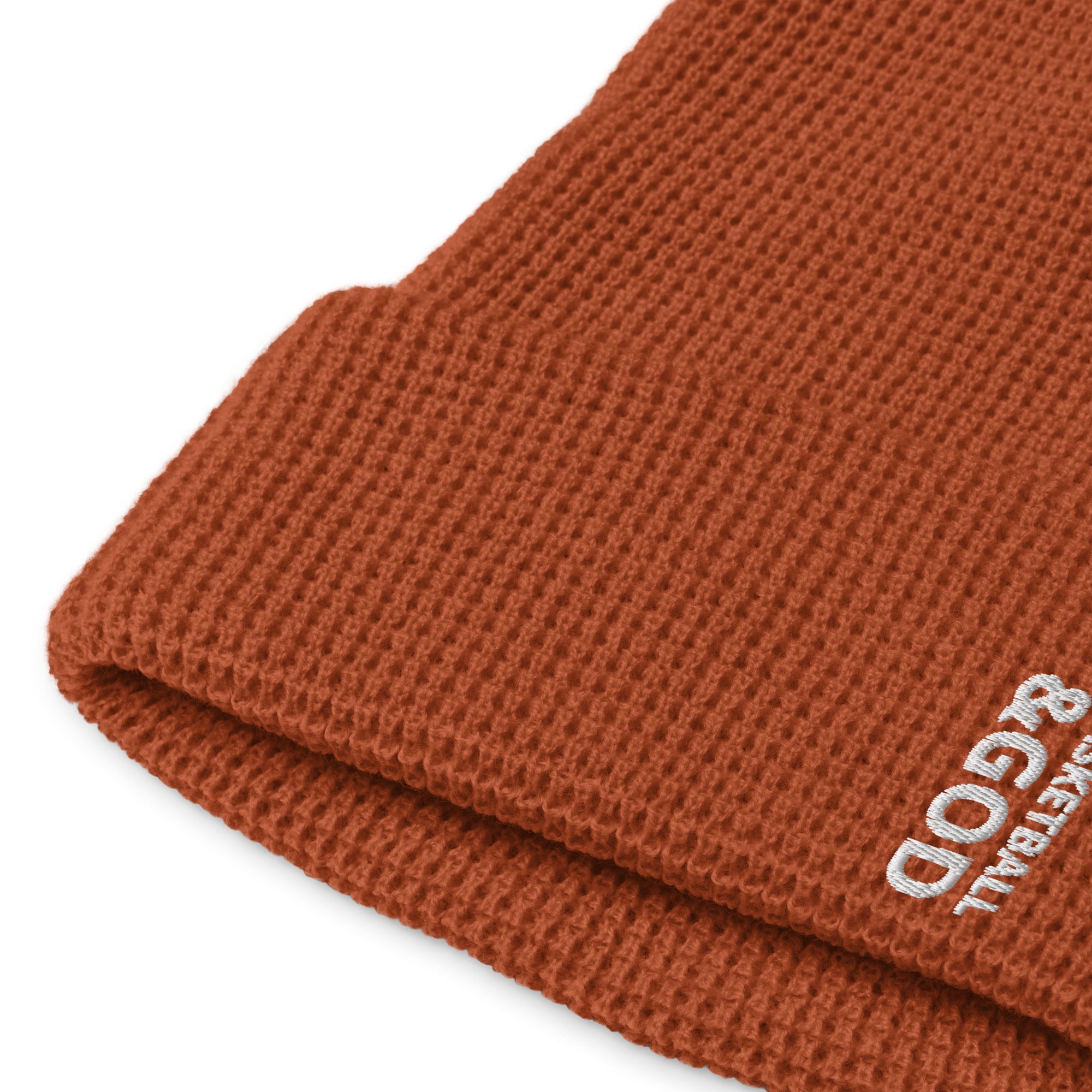 Basketball &God Vertical Waffle Beanie