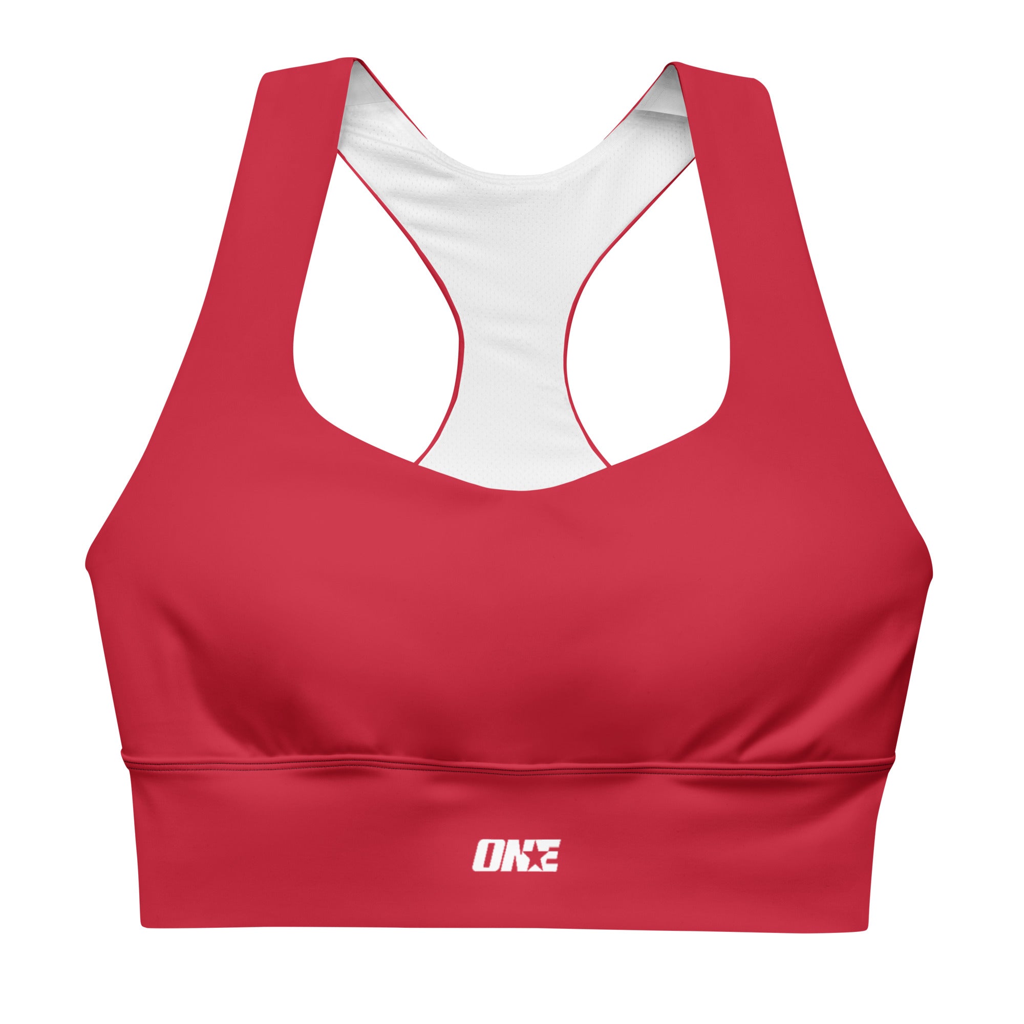 1STAR Crimson Mid Longline Sports Bra