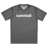 Basketball &God Grey Recycled Unisex Sports Jersey T-Shirt