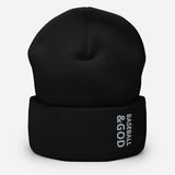 Baseball &God Smoke Cuffed Beanie