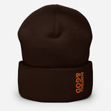 Basketball &God Orange Cuffed Beanie