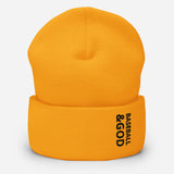 Baseball &God Onyx Cuffed Beanie