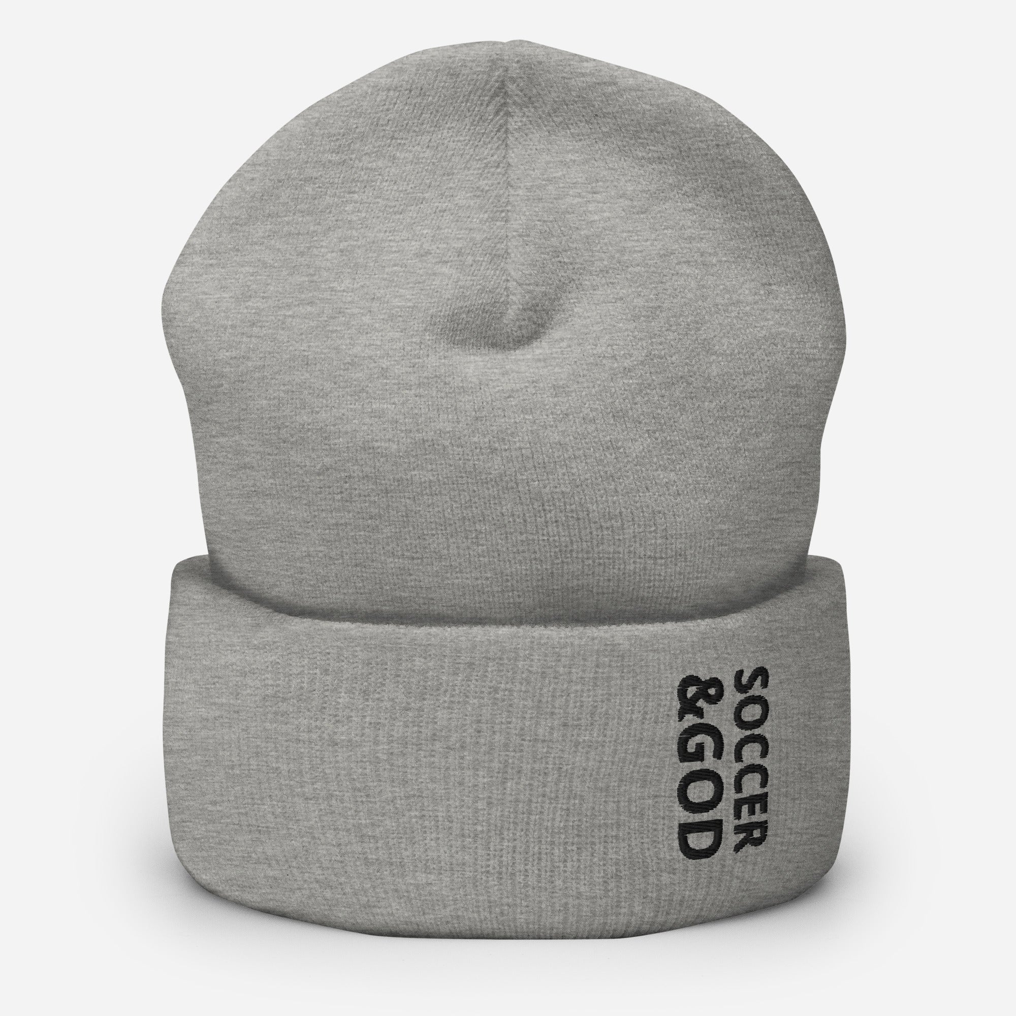 Soccer &God Onyx Cuffed Beanie