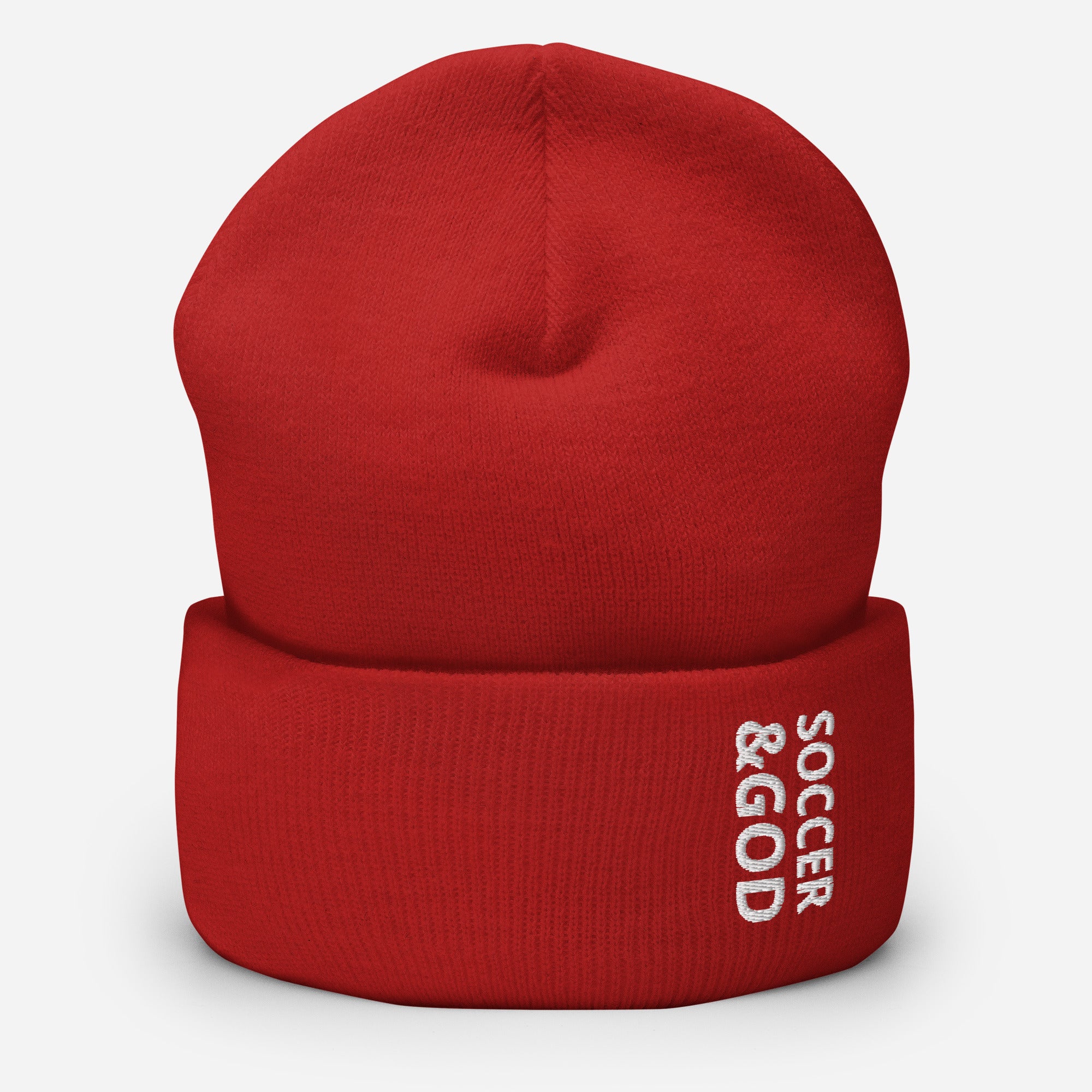 Soccer &God Cuffed Beanie