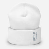 Football &God Smoke Cuffed Beanie