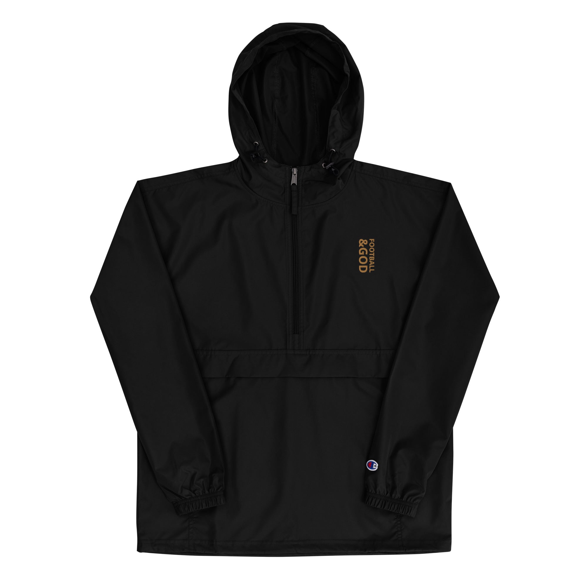 Football &God Vertical Zest Embroidered Champion Packable Jacket